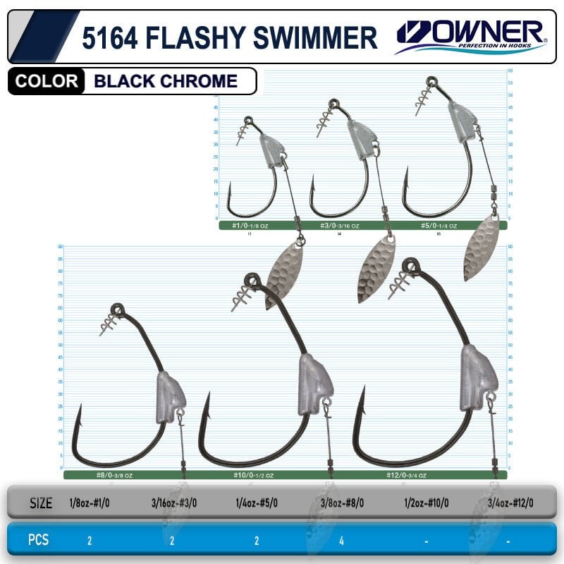 Owner 5164 Flashy Swimmer  Kurşunlu Kaşıklı Silikon İğnesi