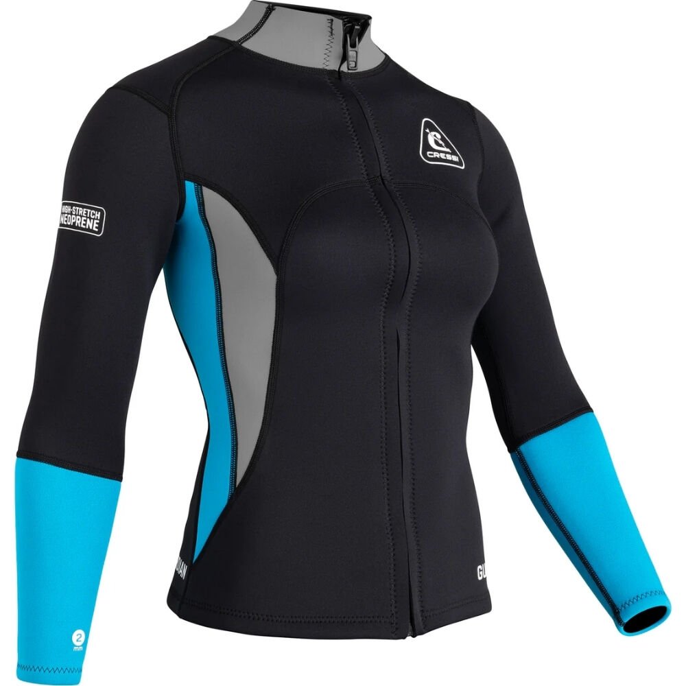 Cressi Guardian Lady Dalış Ceketi BLACK-A.MARİNE - 2MM - XL - NO:5