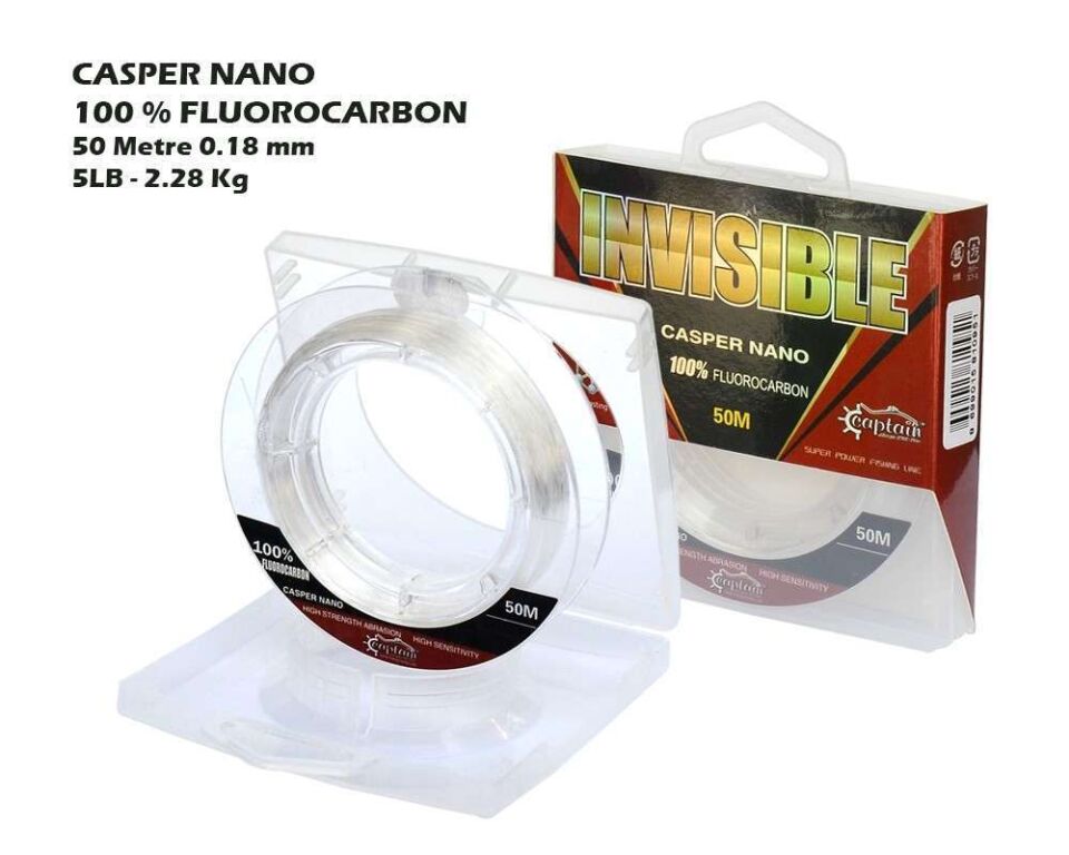 Captain Casper Nano %100 Fluoro Carbon Misina 50mt Standart - 0.25 MM
