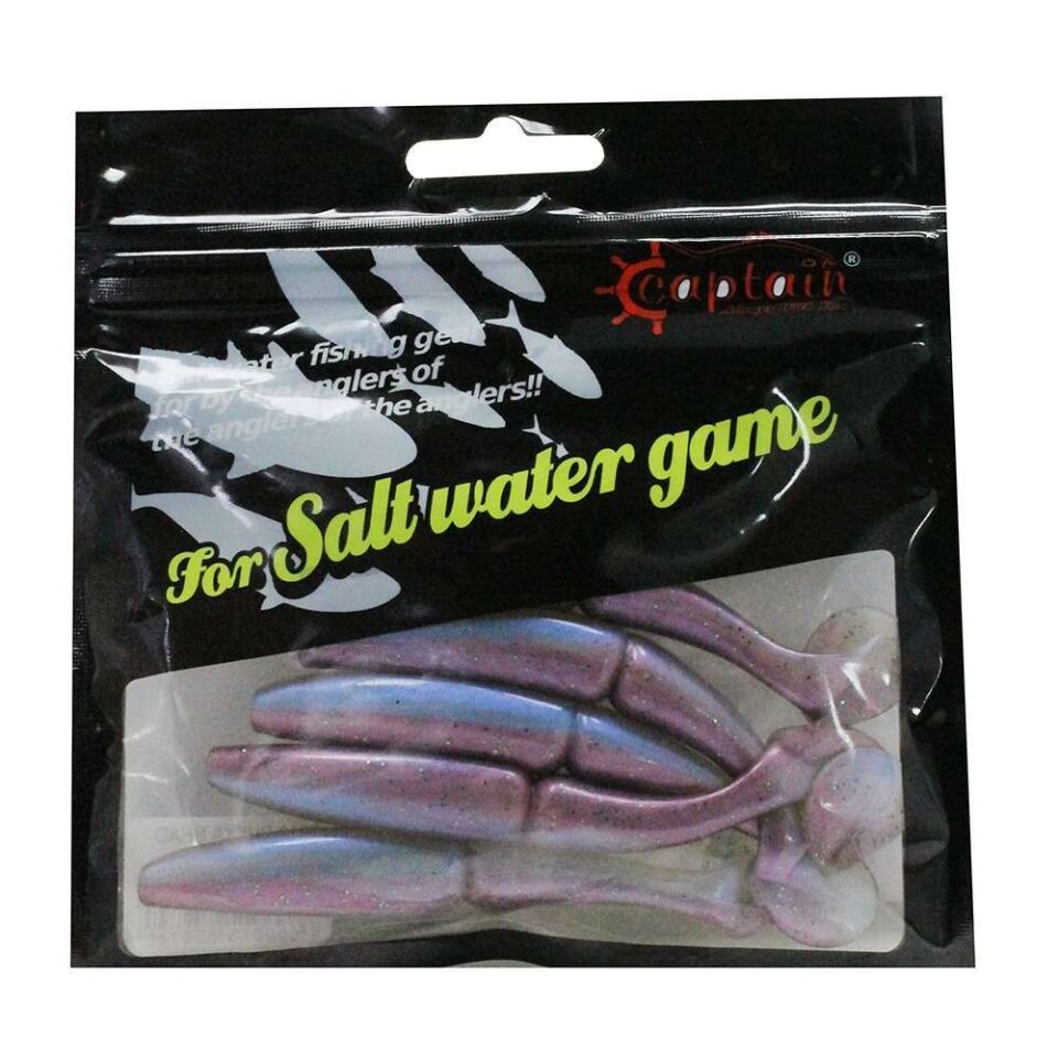 Captain 3516 Pukka Shad 9cm 7gr Levrek Silikonu 5li Paket Suni Yem