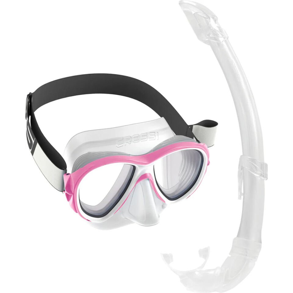 Cressi Samoa Maske - Mexico Şnorkel Set CLEAR/PINK