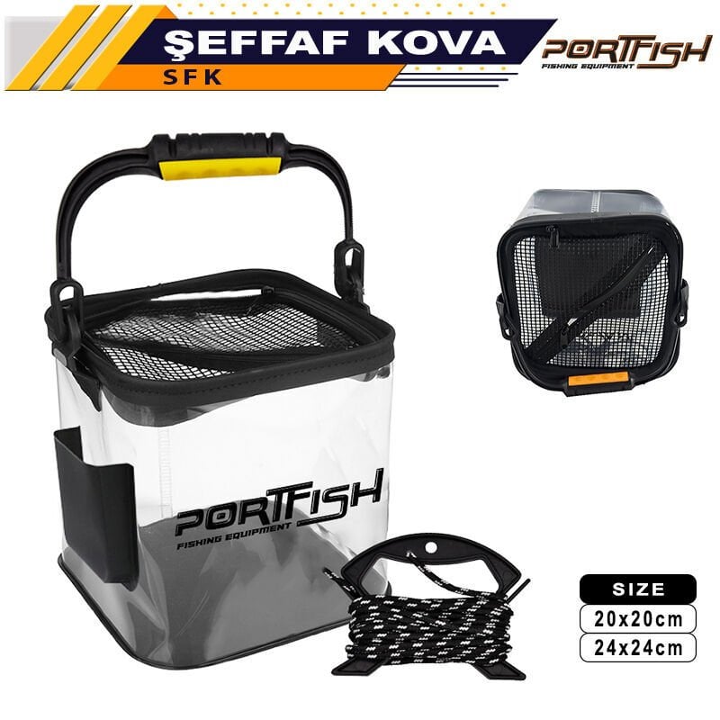 Portfish Şeffaf Kova
