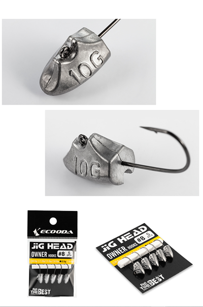 Ecooda Triangular Jighead Owner Hook #8