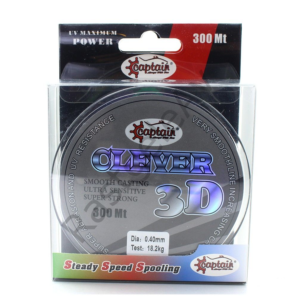 Captain Clever 3D Smooth300mt Monofilament Misina Black Kamou