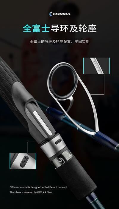 Ecooda Cyan Blue 168cm 150-250g Speed Jigging