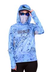 Fujin Pro Angler T-Shirt Women Blue Fish