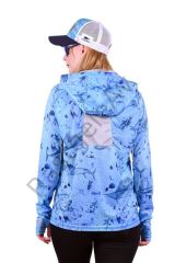 Fujin Pro Angler T-Shirt Women Blue Fish