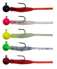 Kendo Hook Worm Jighead+Lrf Silikonu 2gr+4.5cm 5 Adet Head Pink+Silver Glitter