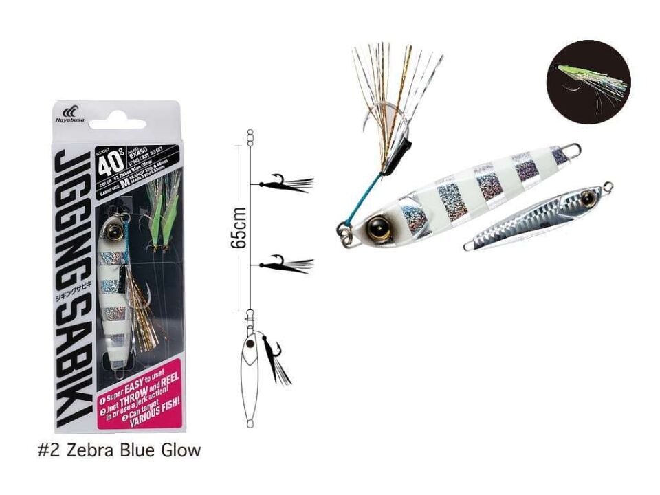 Hayabusa EX 450 Jigging  Sabiki 40gr Light Jig Suni Yem