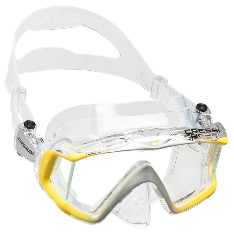 Cressi Liberty Triside Dalış Maskesi CLEAR - YELLOW