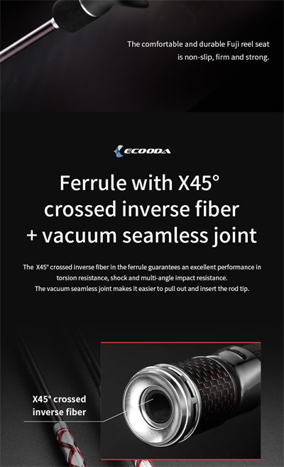 Ecooda Haiz Tubular185cm 200-300g Slow Jigging Kamışı