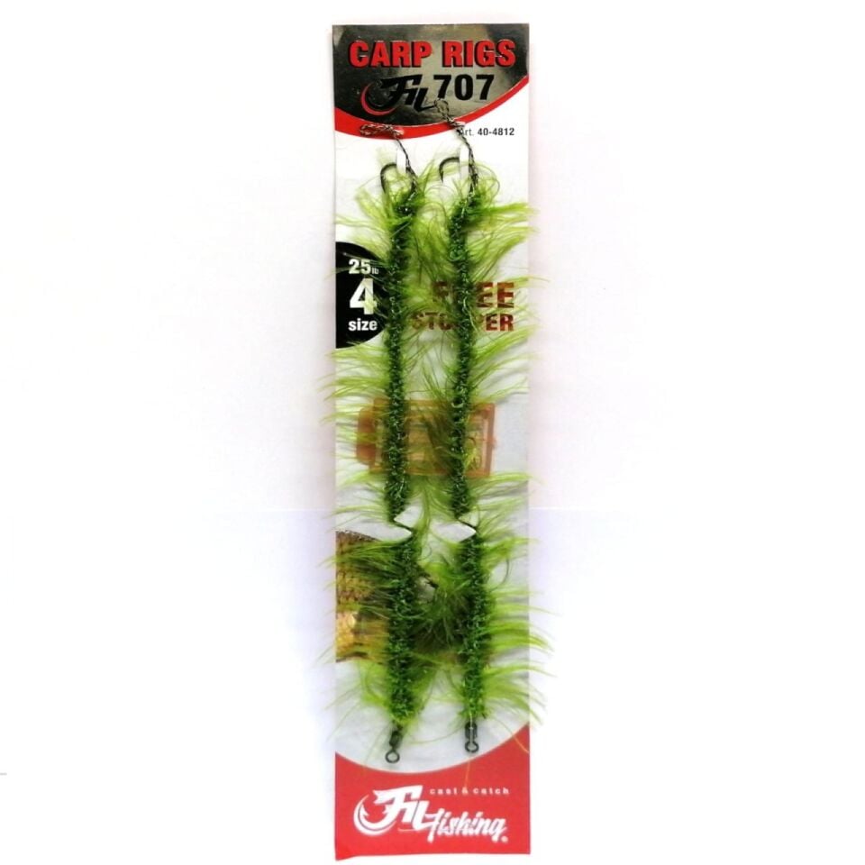 Carp Rigs 707 Kamuflajlı 2li Hazır Takım 4