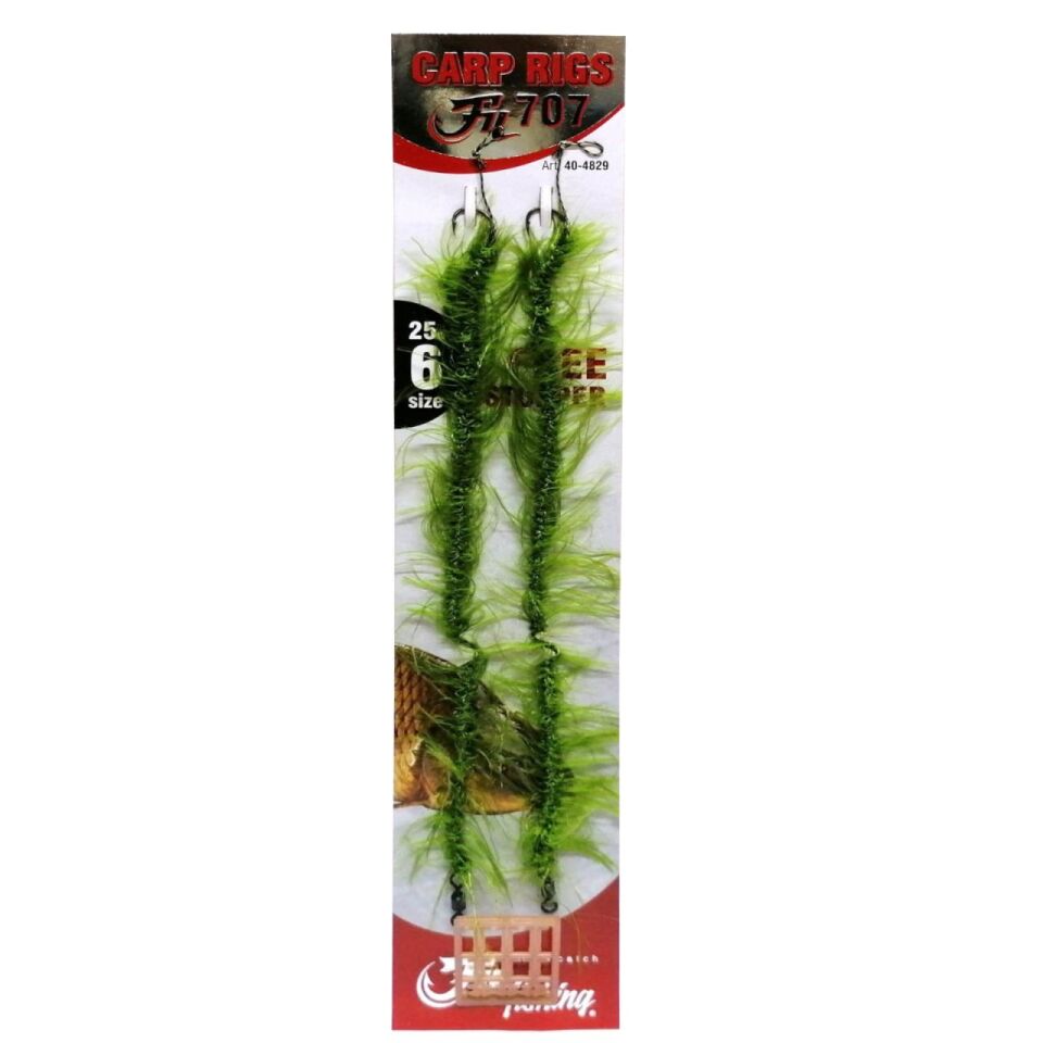 Carp Rigs 707 Kamuflajlı 2li Hazır Takım 6