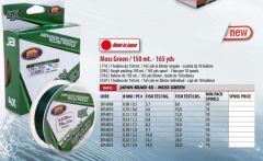 Lineaeffe 150 mt 4 örgü yeşil ip(Made in Japan) 0,10 mm