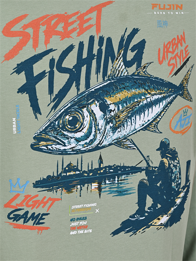 Fujin S26 Street Fishing T-Shirt Green