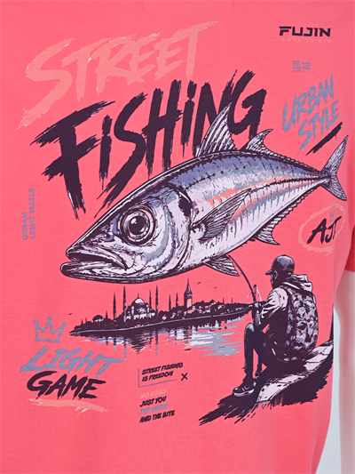 Fujin S26 Street Fishing T-Shirt Scarlet