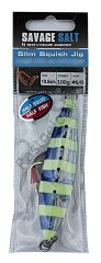 Savage gear Squısh Jig 12cm 160g Suni Yem Blue Glow Zebra