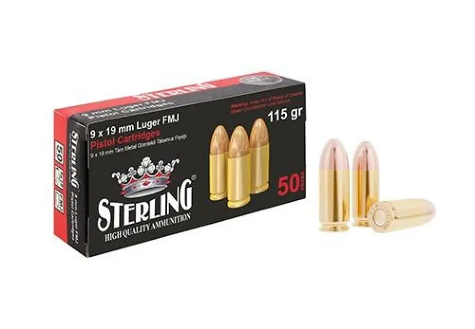 9x19mm Sterling LUGER (FMJ-115GRN) Tabanca Fişeği