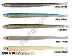 Savage gear LB Sandeel Slug 14 cm 6 Adet Suni Yem Blue Silver