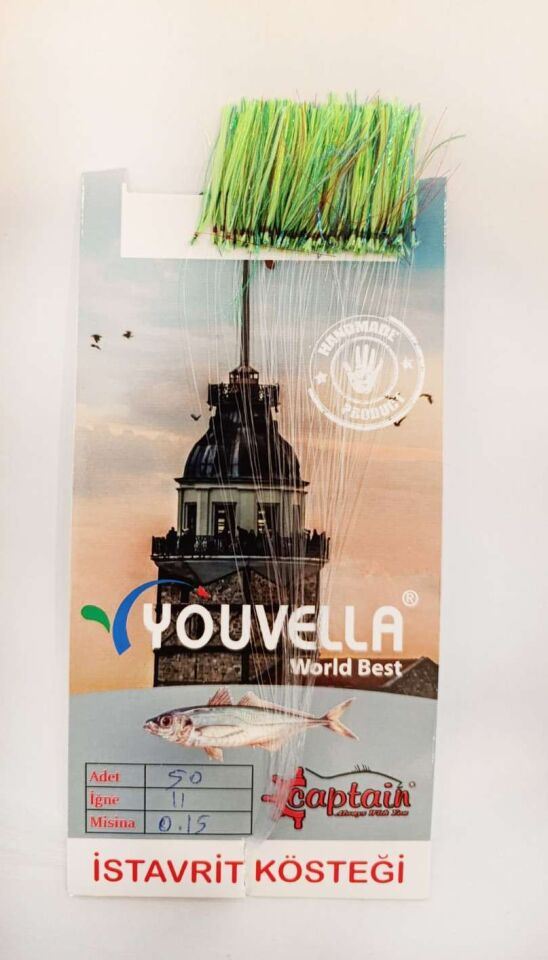 İstavrit Kösteği UV-GLOW Simli Youvella Kartonda 50 İğne 015 mm Köstek 68