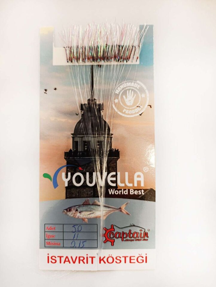 İstavrit Kösteği UV-GLOW Simli Youvella Kartonda 50 İğne 015 mm Köstek 78