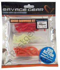 Savage gear Lrf Ragworm Kit 18+2 Adet (UV-Red-Pink-Glow)
