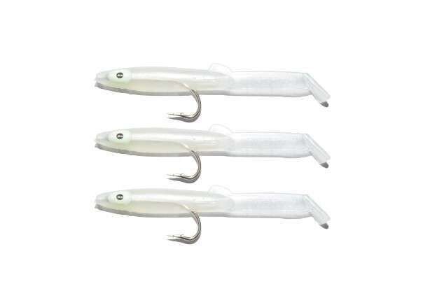 Captain 3525 Eel Fish 75cm Silikon Zargana Suni Yem 3lü Paket E26 PEARL 