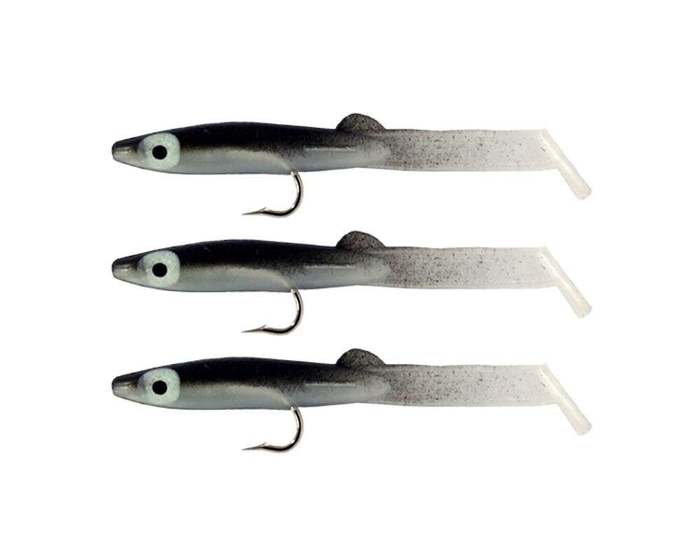 Captain 3525 Eel Fish 75cm Silikon Zargana Suni Yem 3lü Paket E16 BLACK