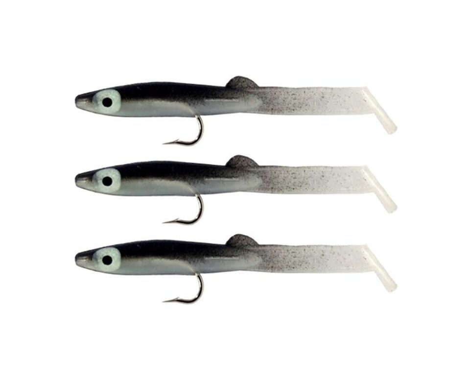 Captain 3525 Eel Fish 75cm Silikon Zargana Suni Yem 3lü Paket E16 BLACK