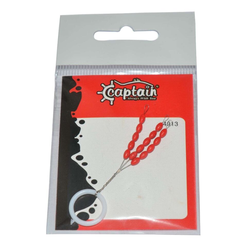 Captain 4913 Stoper 3x5li Paket Kırmızı Silikon Stopper Standart - M