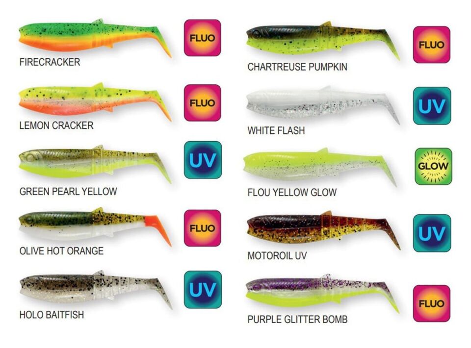 Savage Gear Cannibal Shad 6.8cm 3gr Chartreuse Pumpkin
