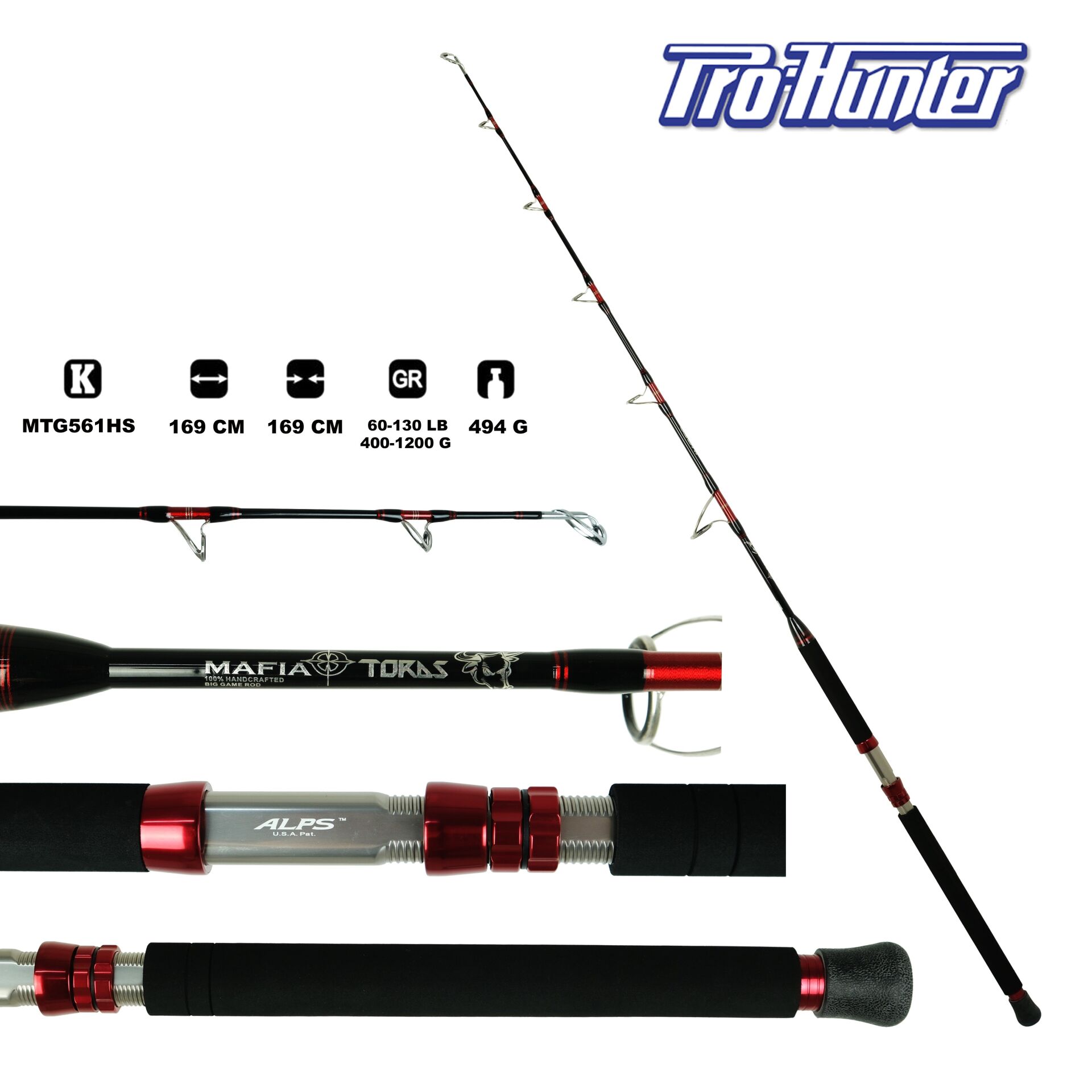 Mafia Toras MTG561HS 400-1200g 60-130lb Jig Kamışı