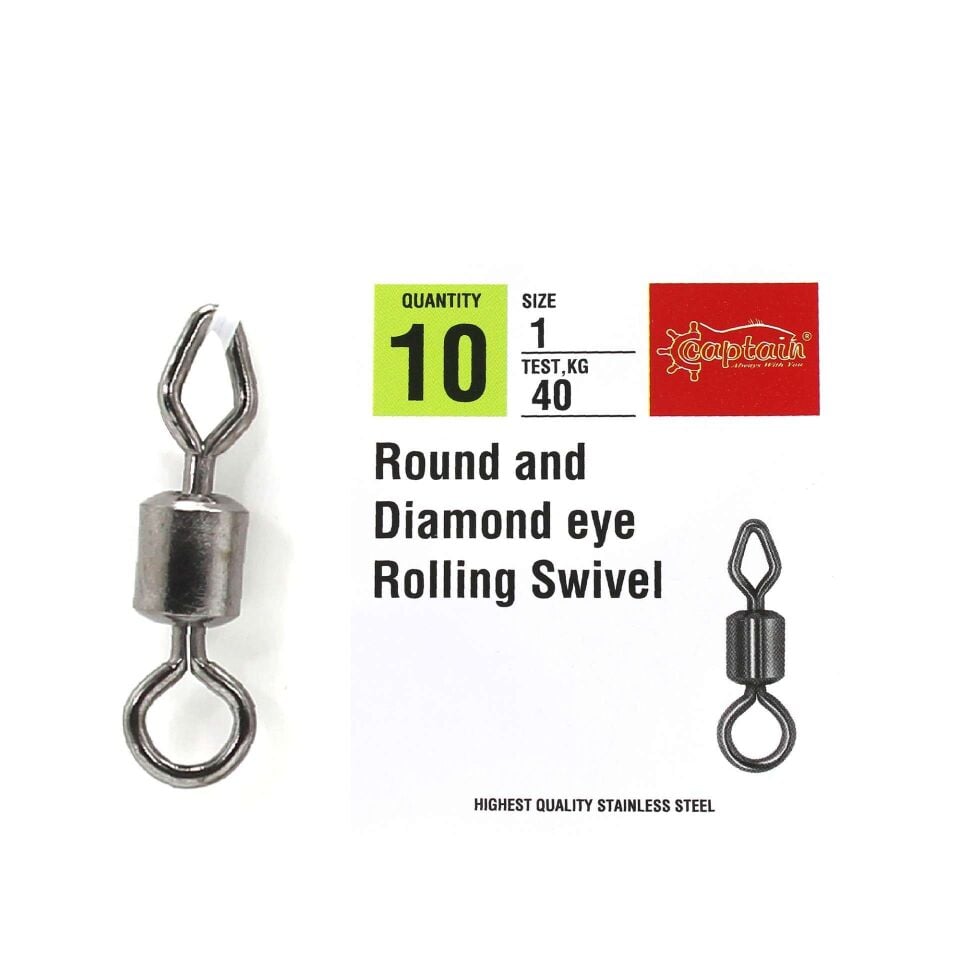 Captain 5026 Elmas Diamond Fırdöndü 10lu Paket Black Nikel