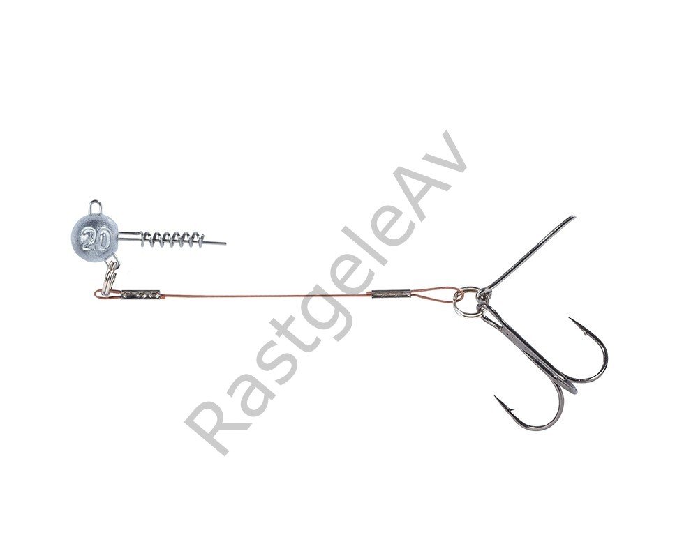 Balzer 16100 Silikon Yemler İçin Çelik Telli Spiral Kafa Rig 5.5cm