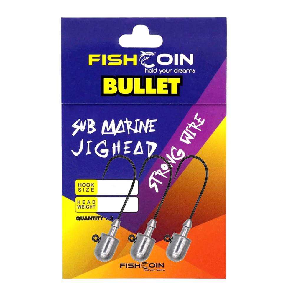 Fishcoin Bullet Jighead 3/0-7 gr
