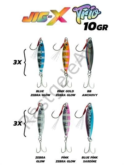 Fujin Jig-X Trio 3lü Micro Jig 10gr