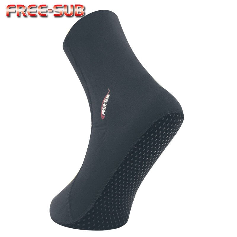 Free Sub 5 mm Tabanlı Jarse Siyah Dalgıç Patiği