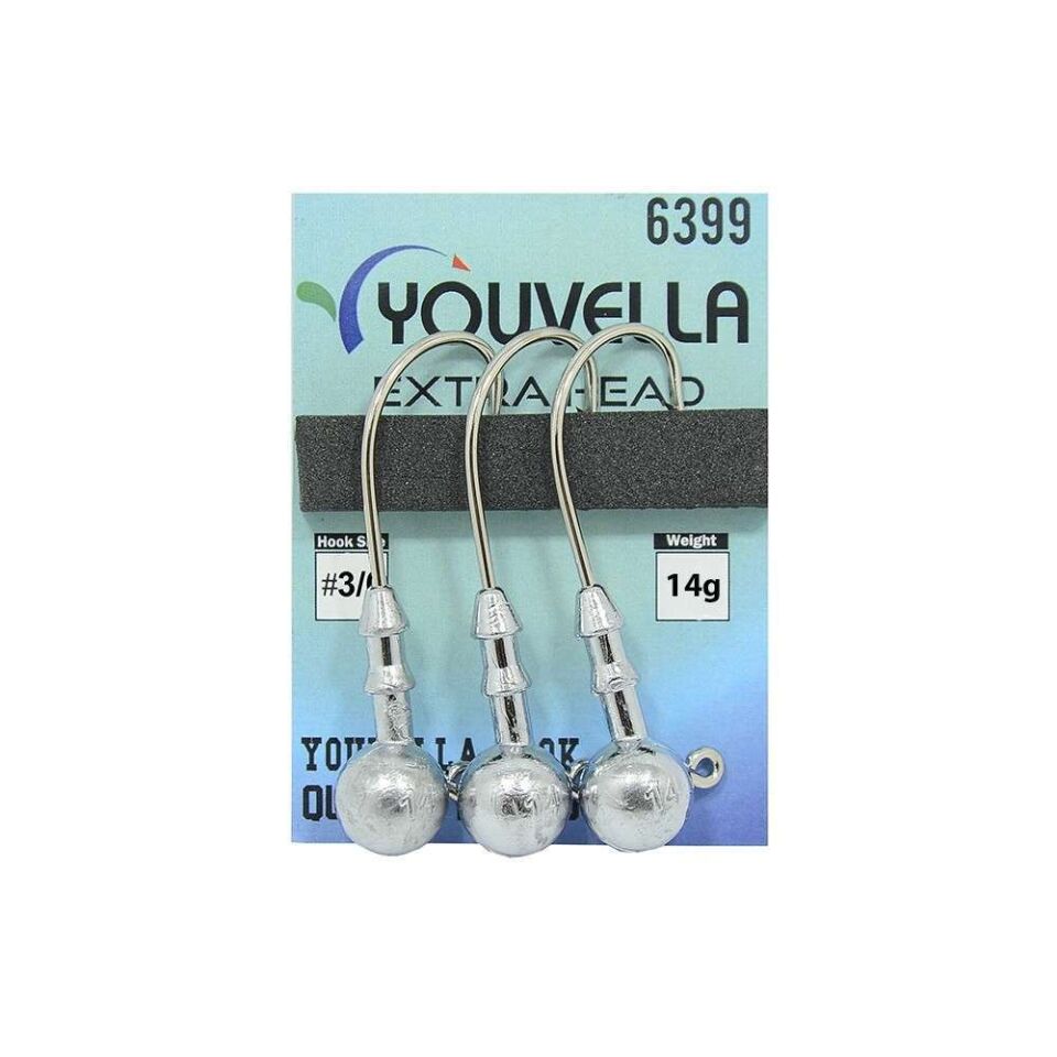 Youvella 6399 Jig Head Extra Head 3/0 İğne 3lü Paket Standart - 5GR