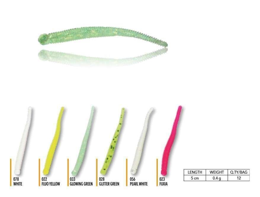 Nomura NM71503305 Stick Rib 5cm Aromalı LRF Silikon Yem 12li Set