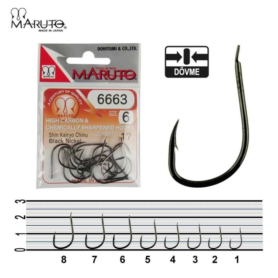 Maruto 6663 Bn Siyah Nikel Olta İğnesi