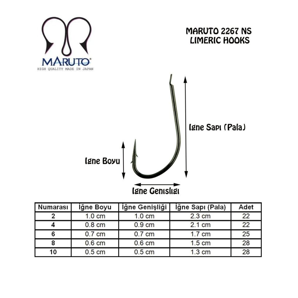 Maruto 2267 Black Nikel Olta İğnesi