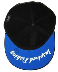 Okuma Motif Flat Peak Şapka