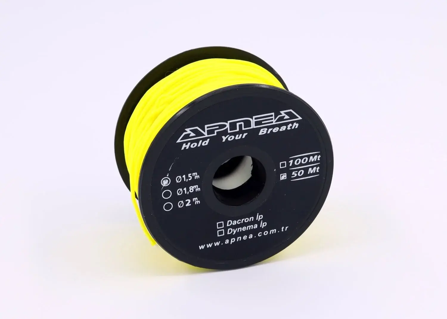 Apnea Dyneema ip 1.5mm 50mt Flo Sarı