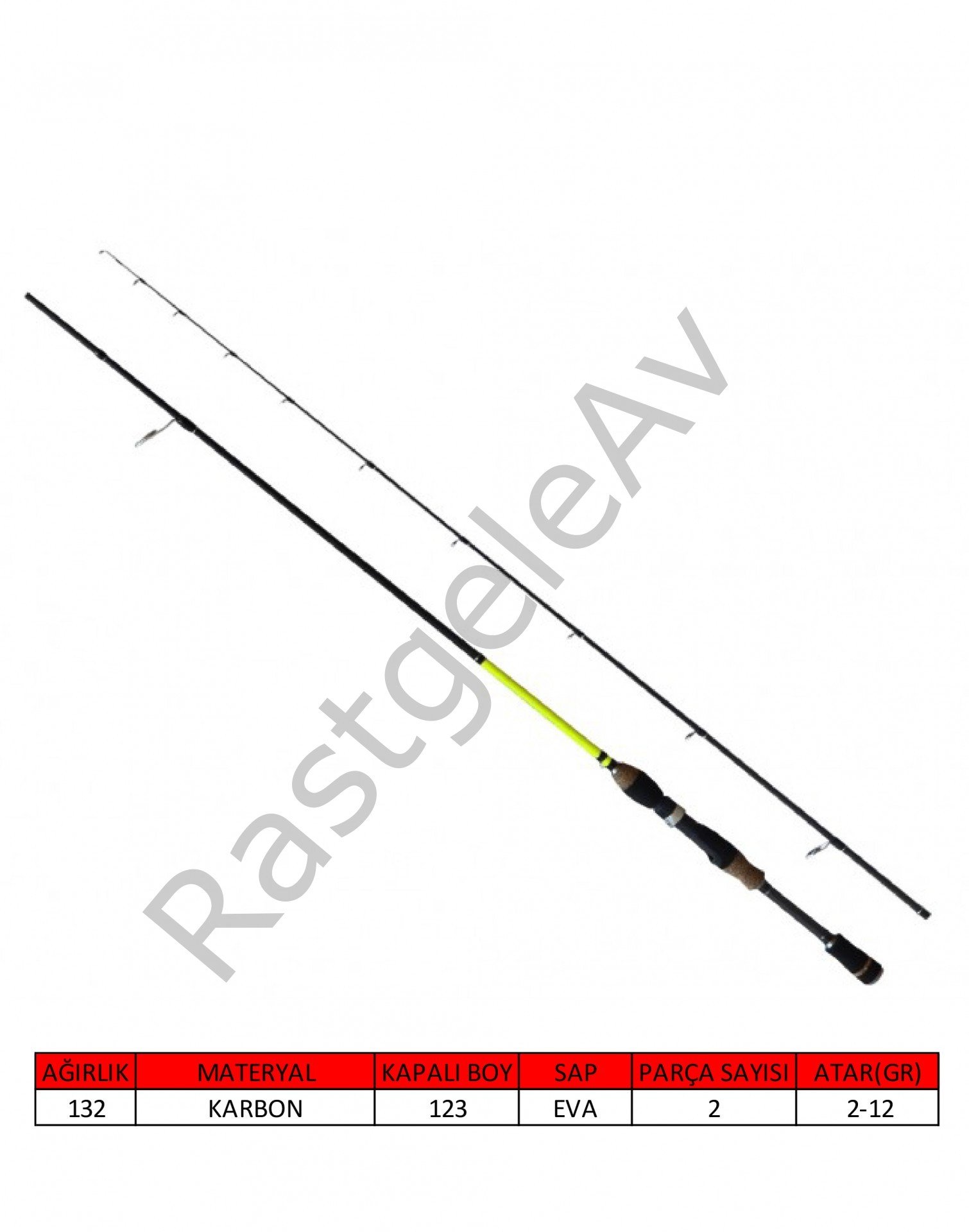 Captain 1445 Taimen Spin 238cm 2 Parça LRF Kamışı 2-12gr Atar