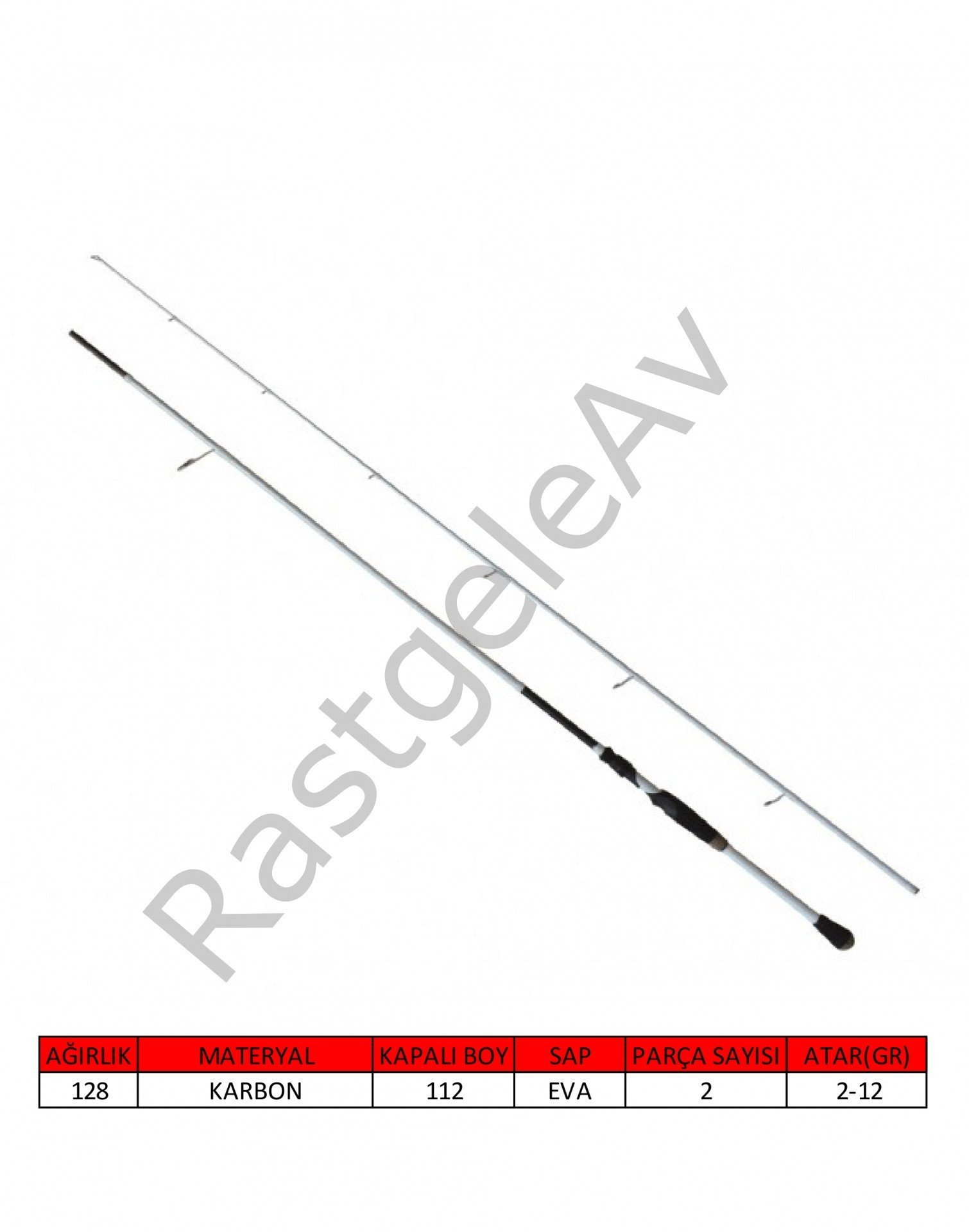 Captain 1450 Fukushi Spin 210cm 2 Parça Lrf Kamışı 2-12GR Atar