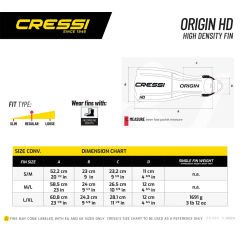 Cressi Origin HD Dalış Paleti