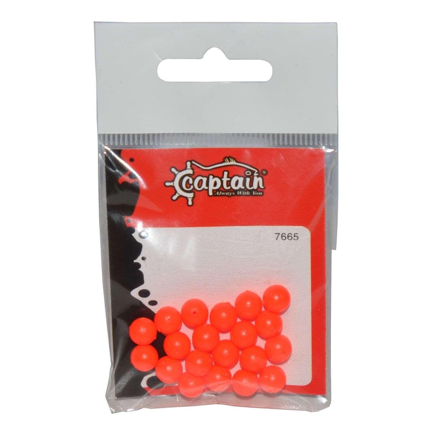 Captain 7665 Renkli Boncuk Yuvarlak 75mm Silikon Boncuk 20li Paket KıRMıZı