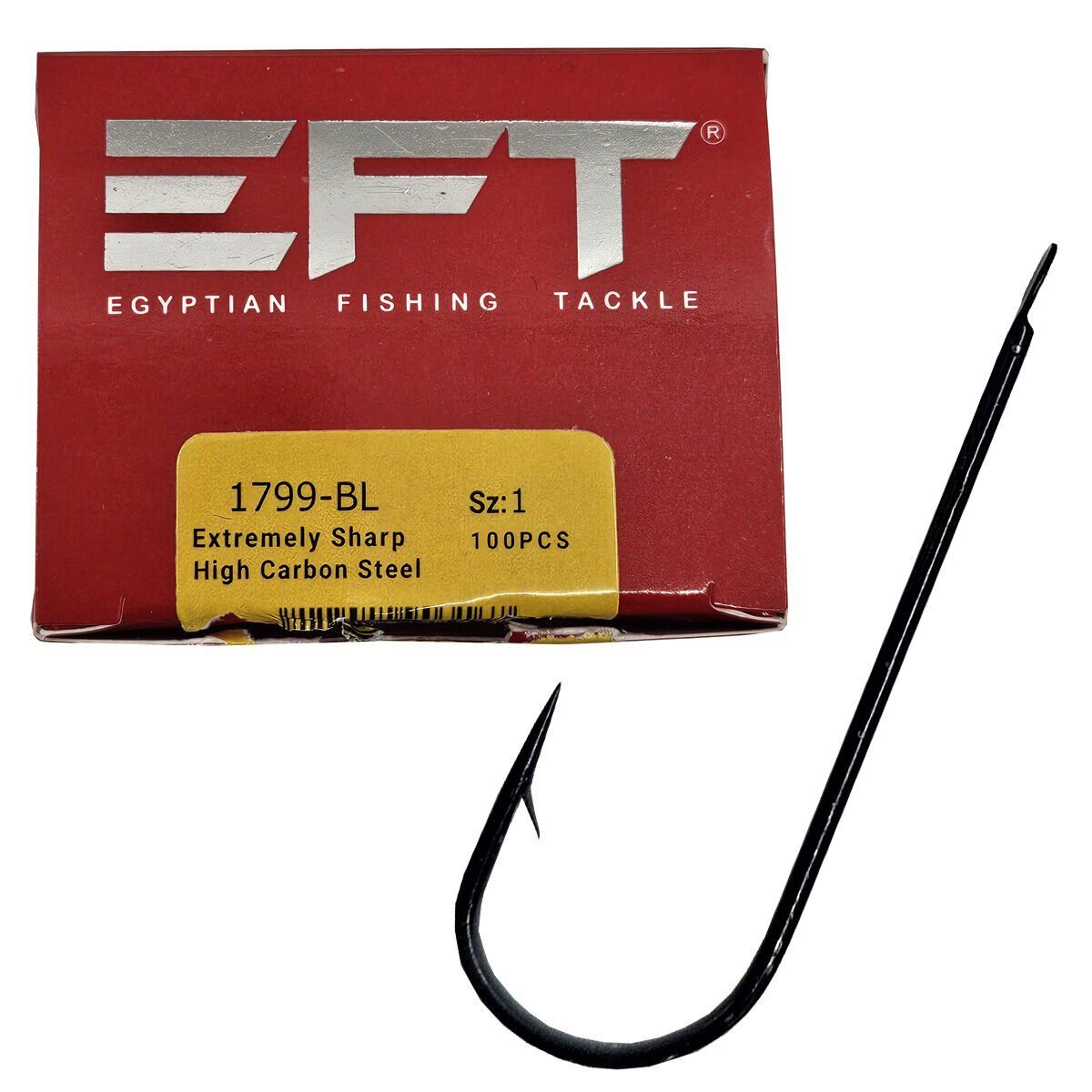 EFT Hook 1799 Siyah Düz İğne 100 Adet 7