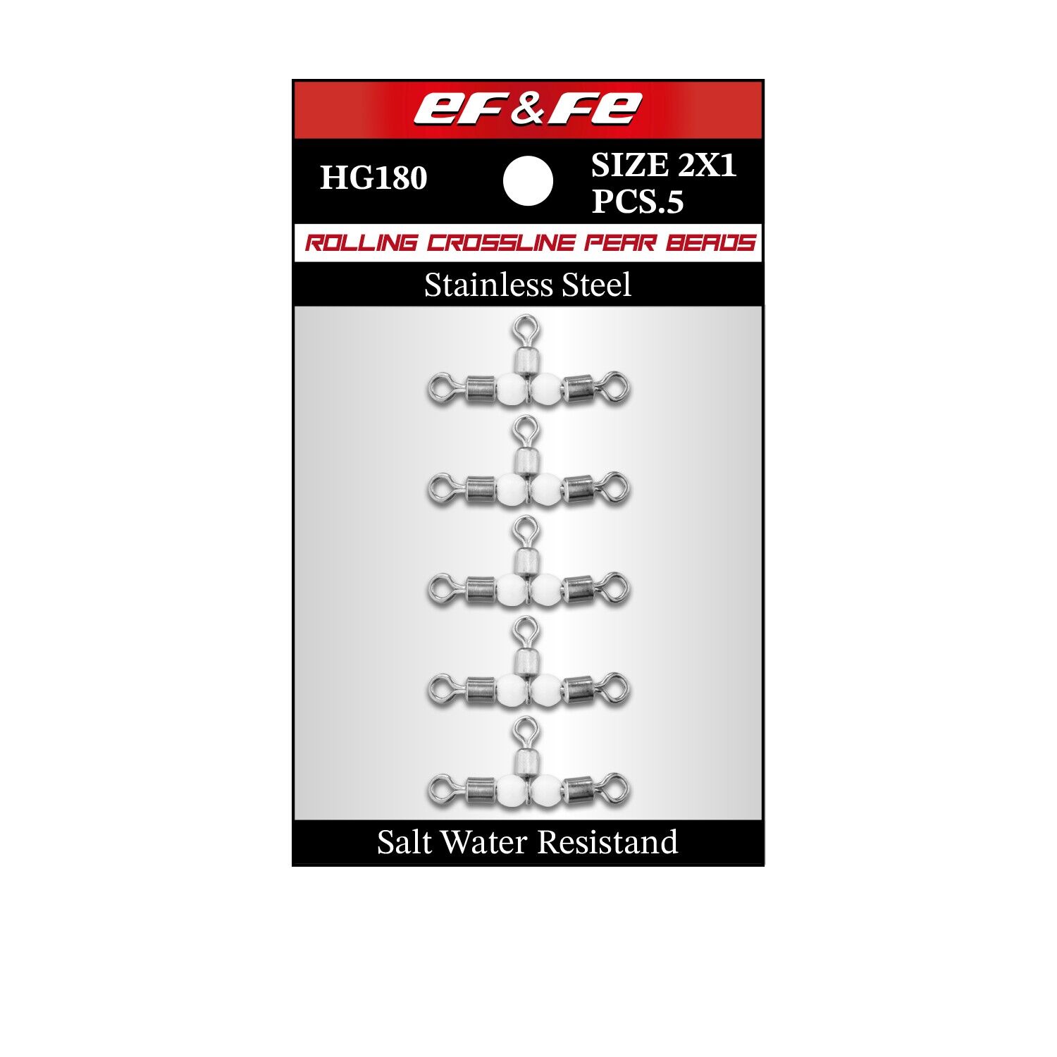 Effe Fırdöndü Rolling Swivel Crossline Pear Beads