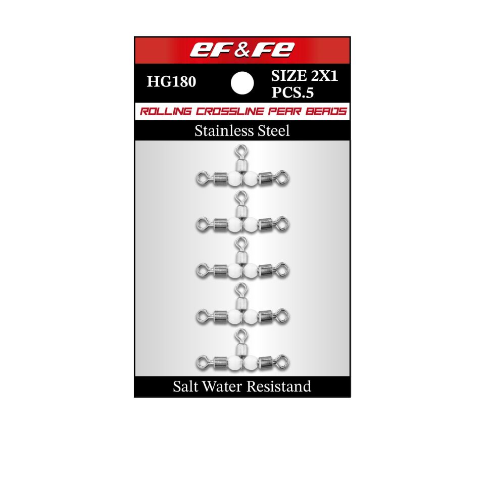 Effe Fırdöndü Rolling Swivel Crossline Pear Beads